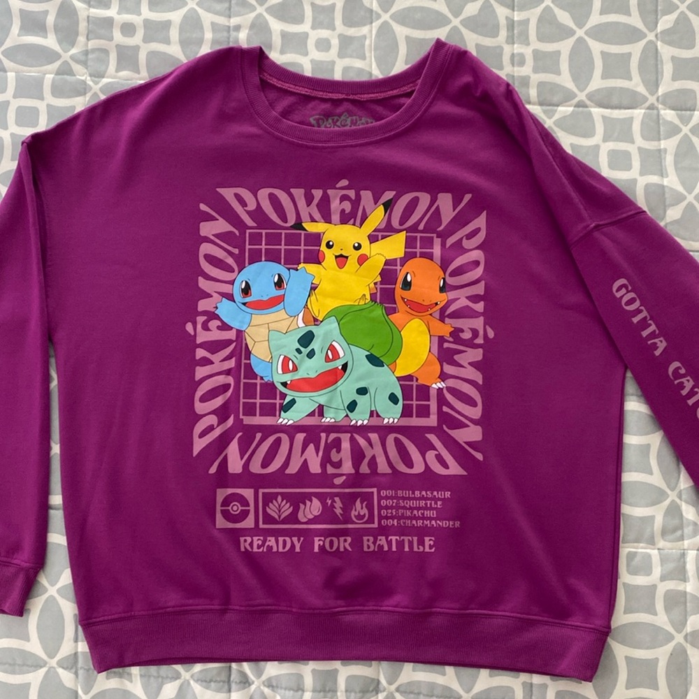 Pokémon Unisex sweatshirt crew neck.